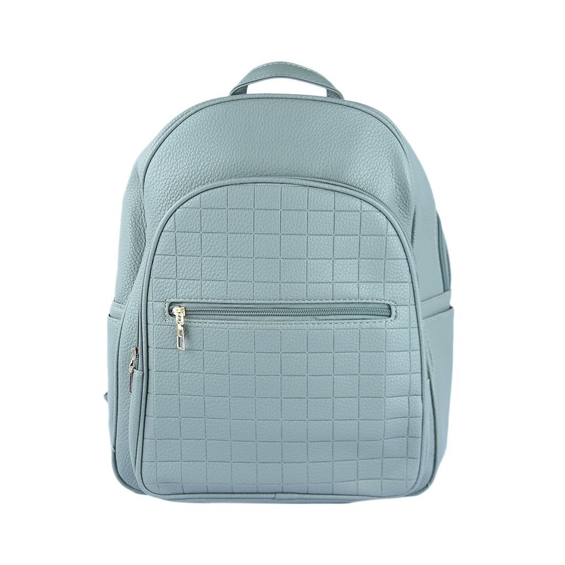Textured backpack with front zipped pocket