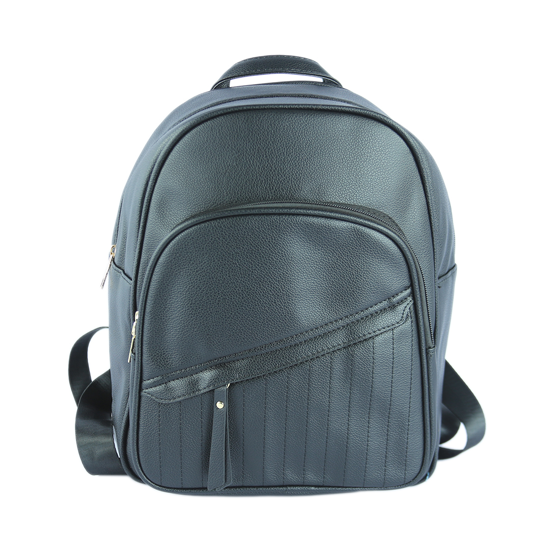 Backpack with stitched front pocket