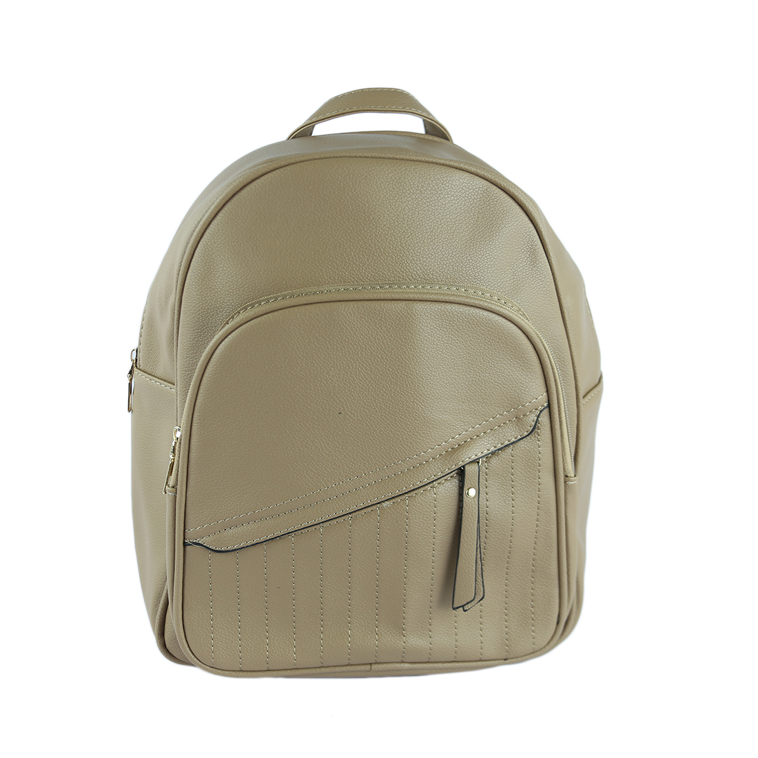 Backpack with stitched front pocket