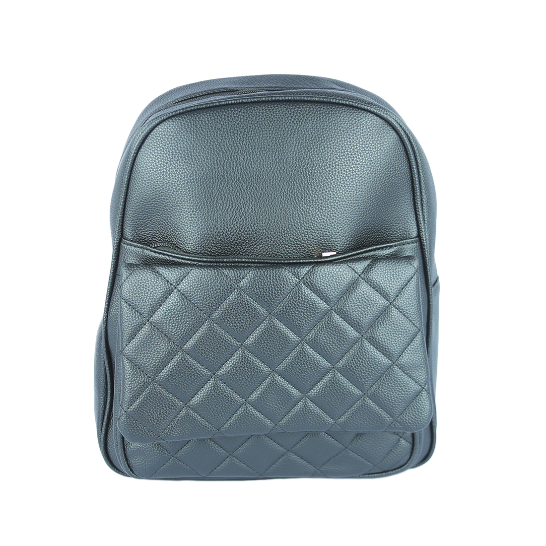 Quilted front-pocket backpack with top handle