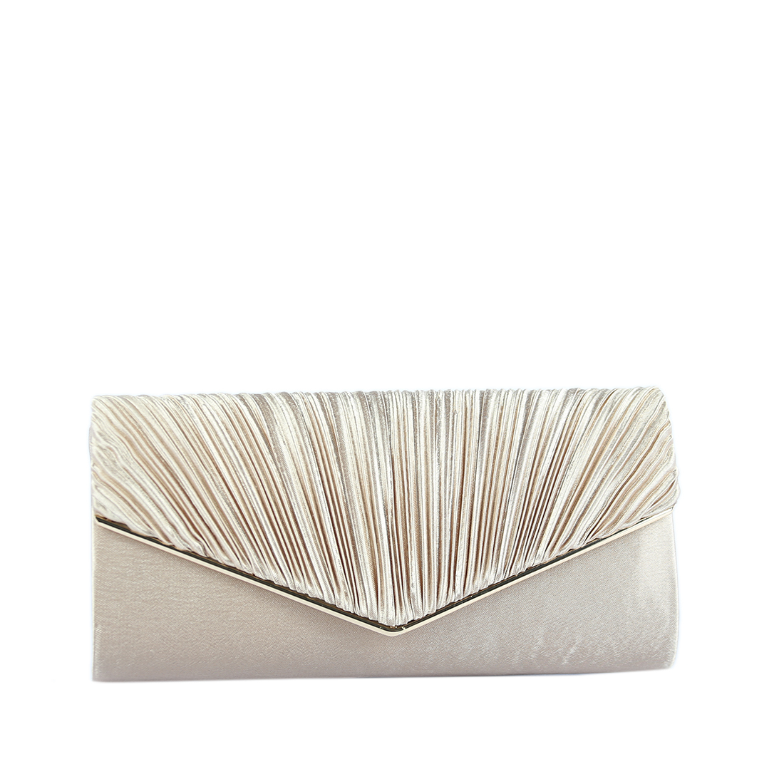 Clutch purse with a golden chain strap