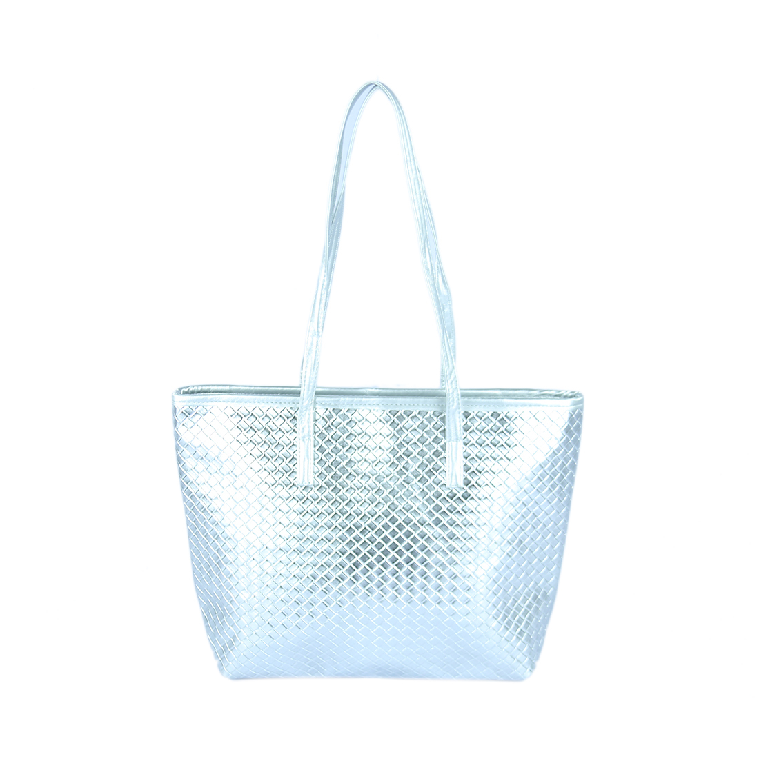 Woven-textured tote bag