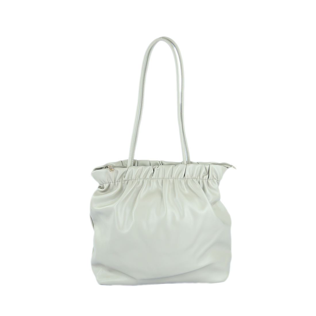 Ruched shoulder bag with thin straps