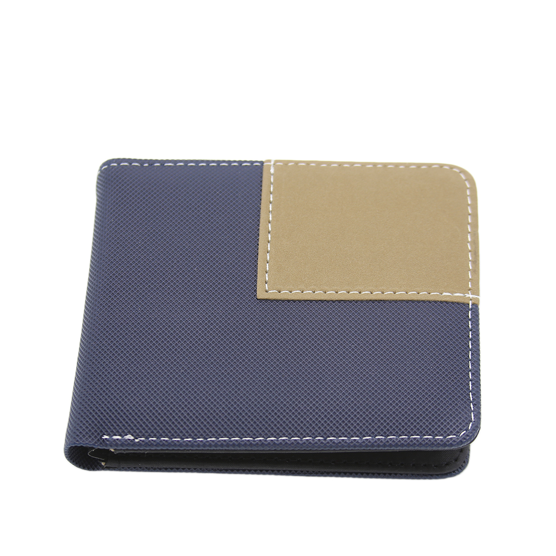 Men’s wallet with textured design and contrast detail.