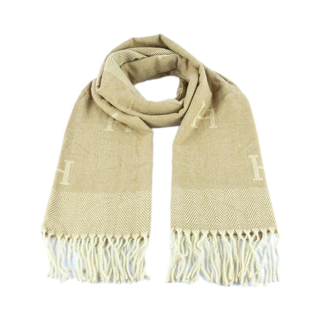 Patterned initialed scarf