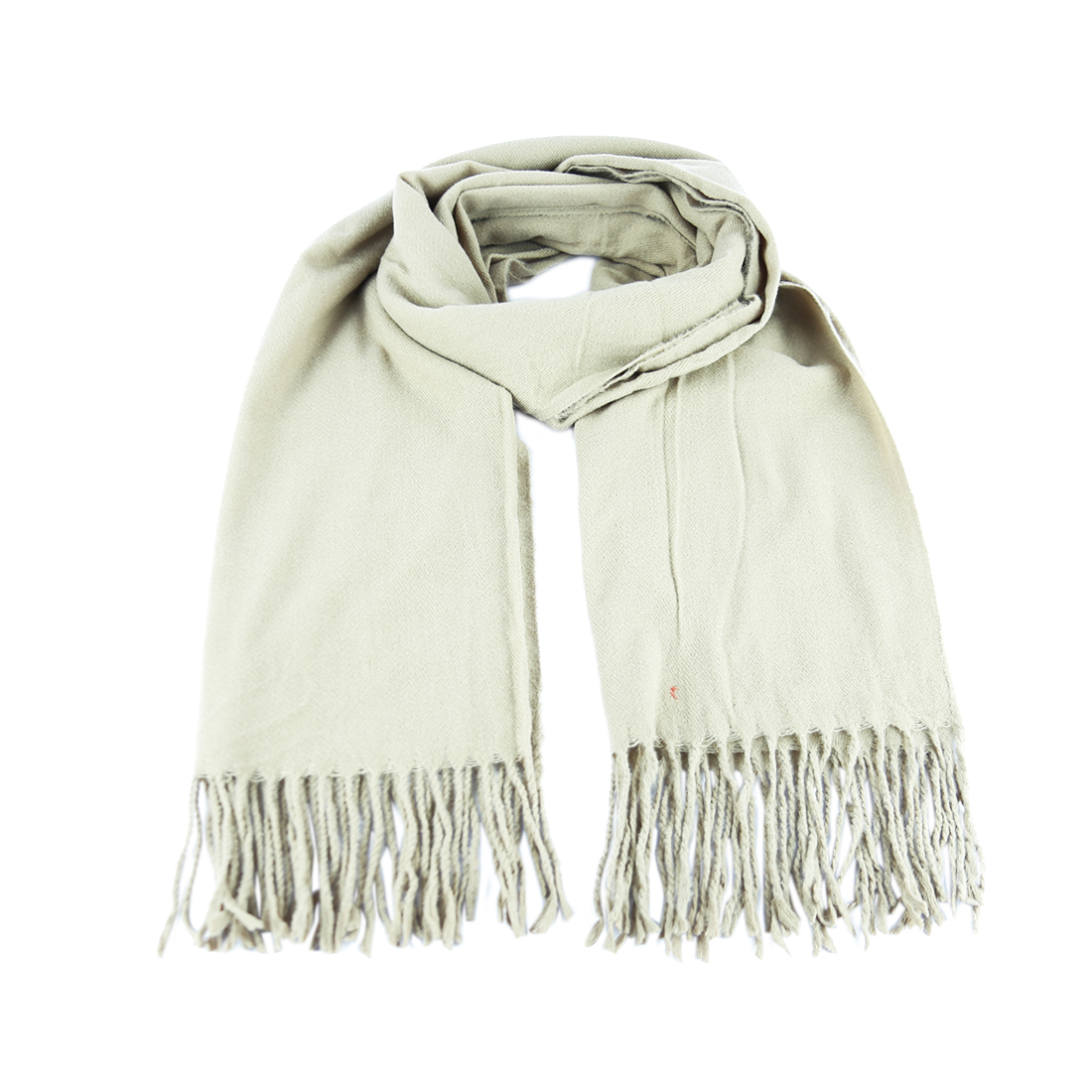 Solid colored scarf with fringe detail