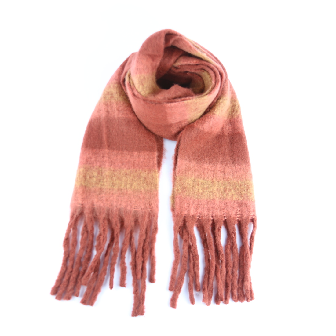 gradient-colored scarf