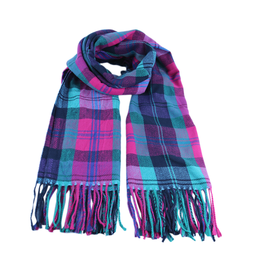 Stylish plaid scarf in timeless earth tones