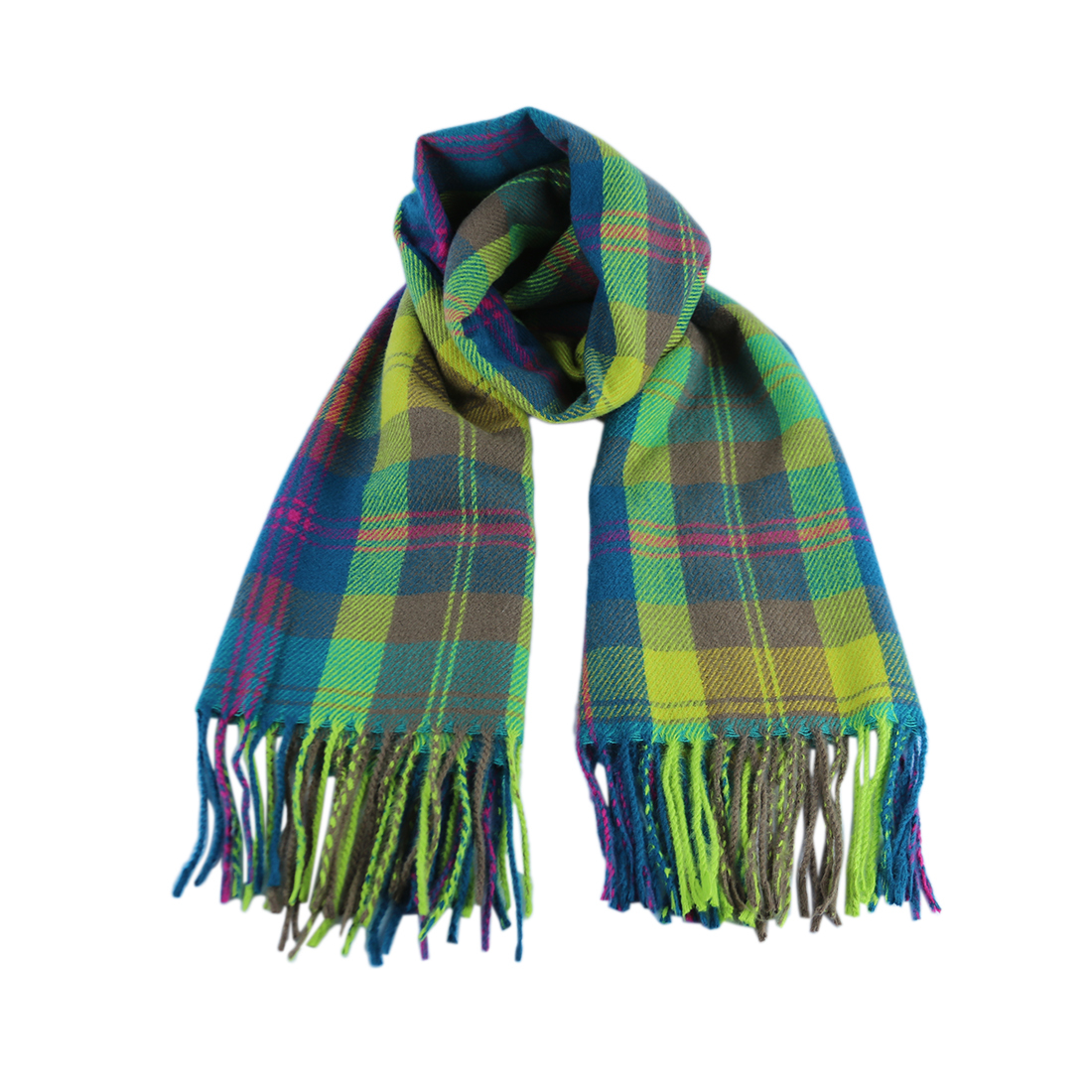 Stylish plaid scarf in timeless earth tones