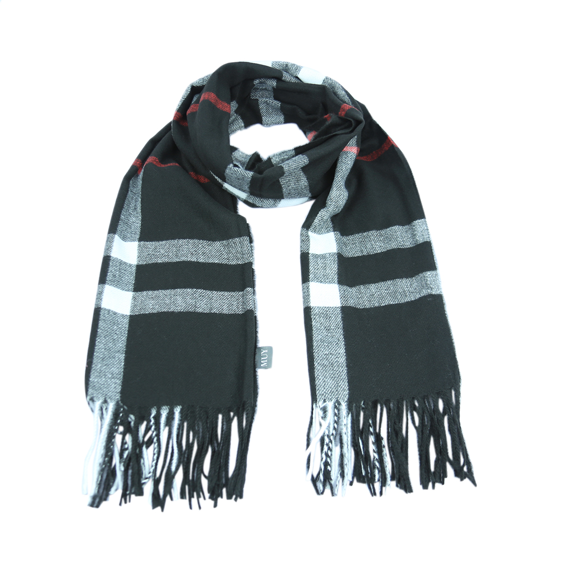 Checkered scarf in Beige