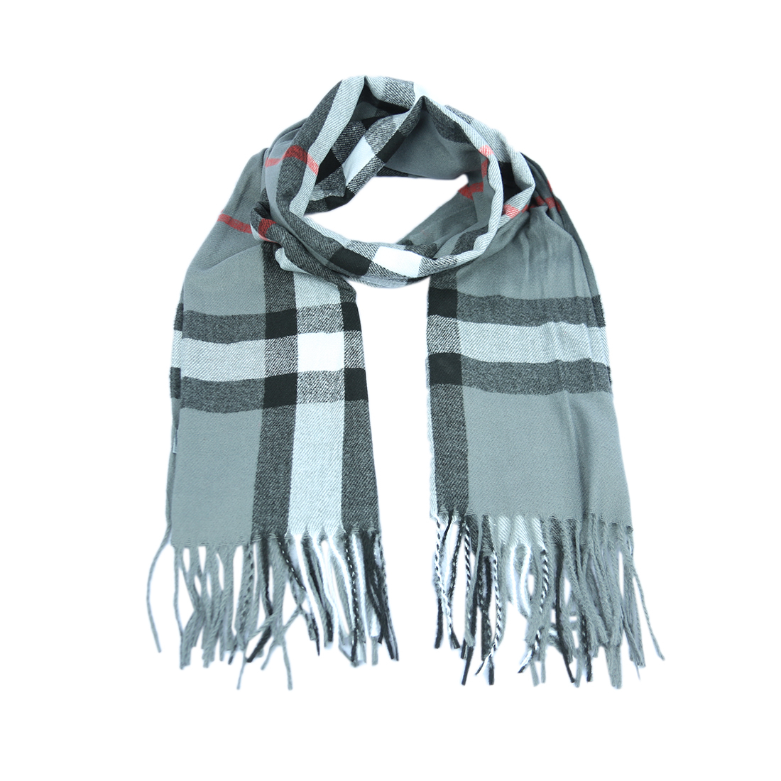 Checkered scarf in Beige