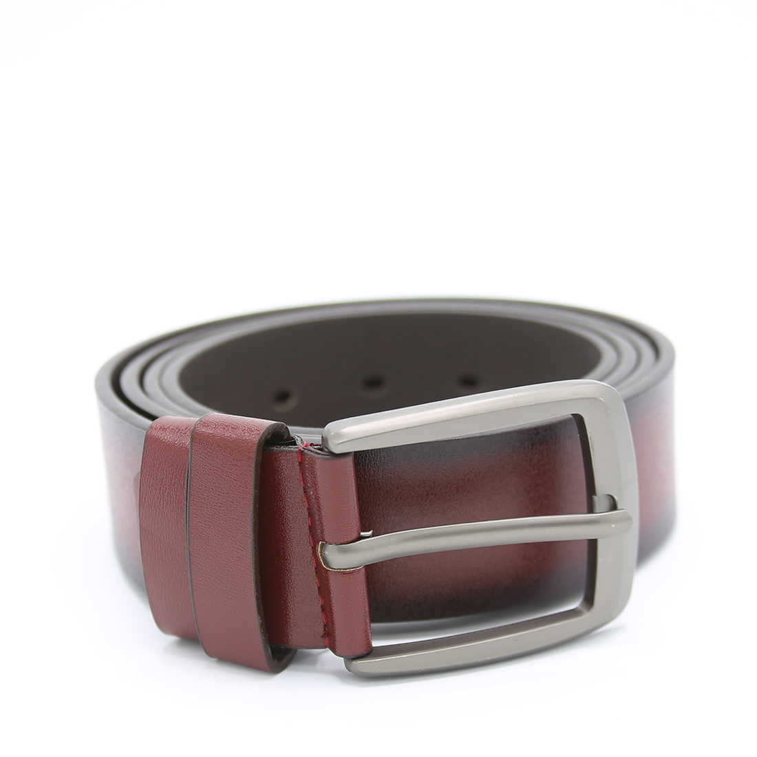 Polished Buckle Men Belt