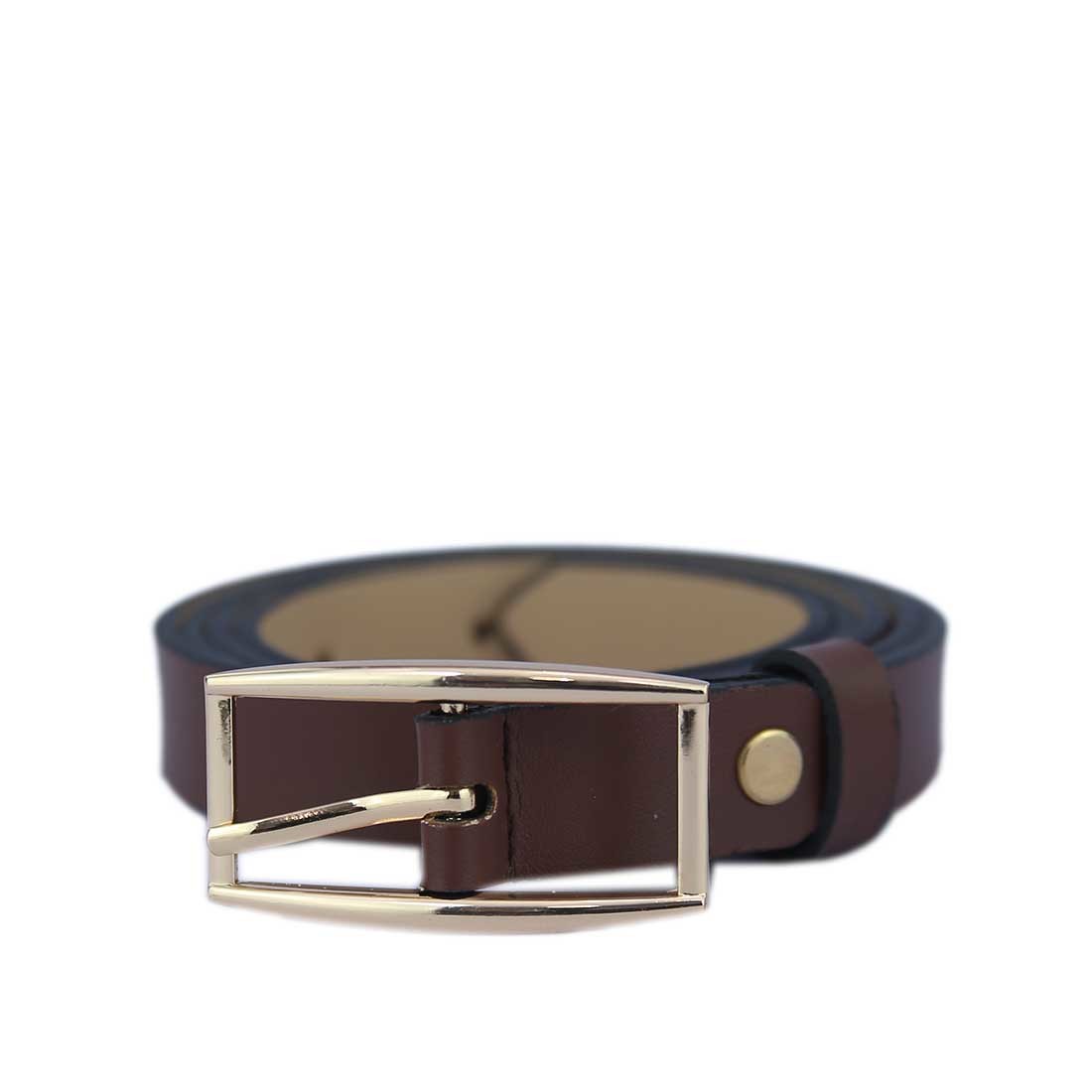 Classic everyday belt with a sleek, gold-toned buckle.