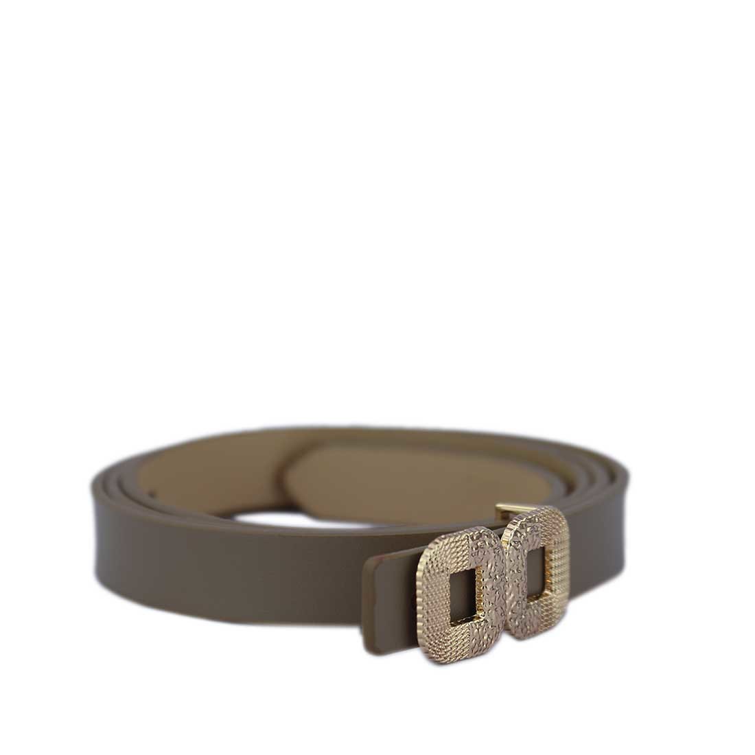 Classic black belt with a unique, textured buckle.