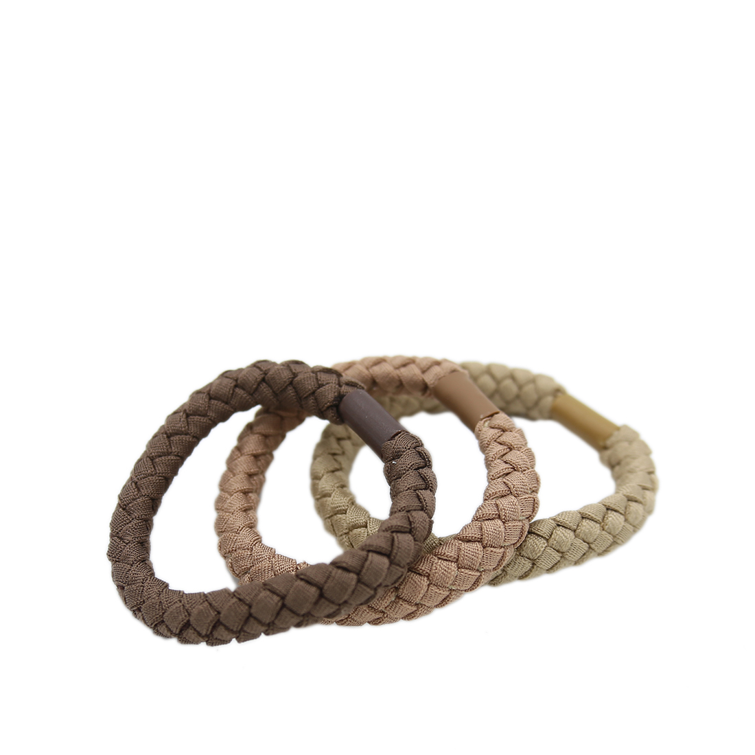 Set of three braided hair ties