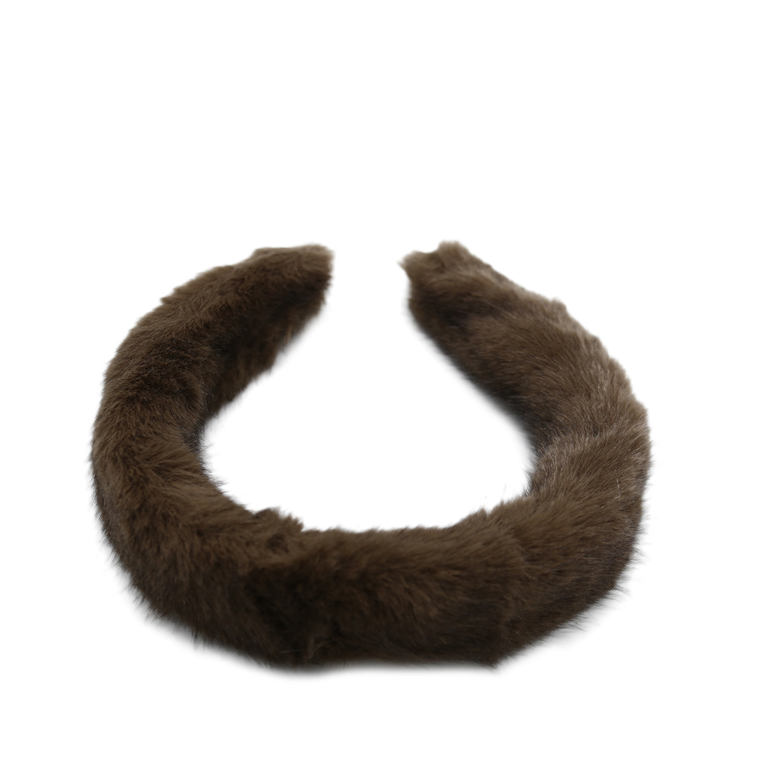 Cozy black faux fur headband.