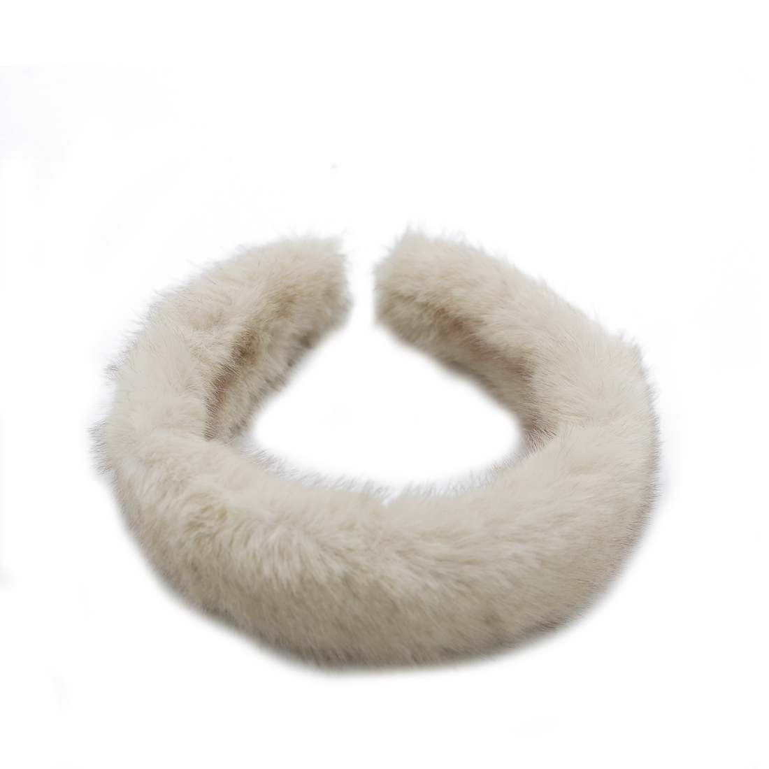 Cozy black faux fur headband.