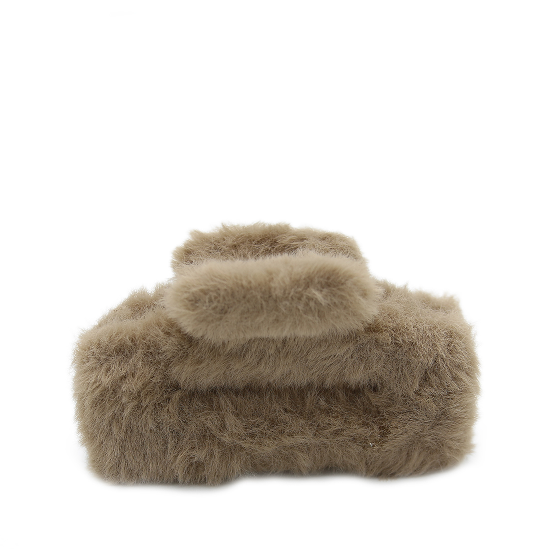 Fuzzy hair claw clip