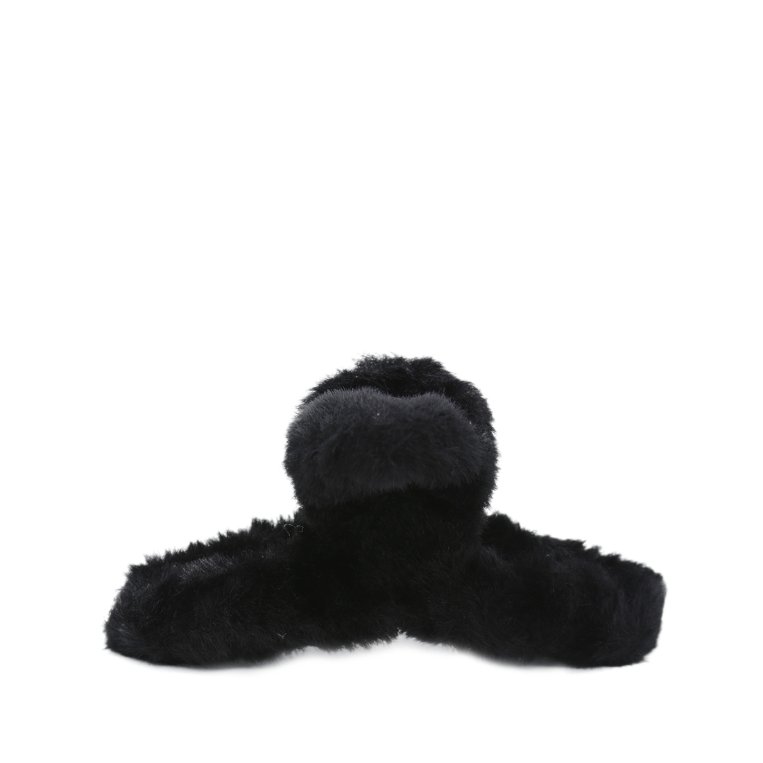 Fuzzy pink claw clip