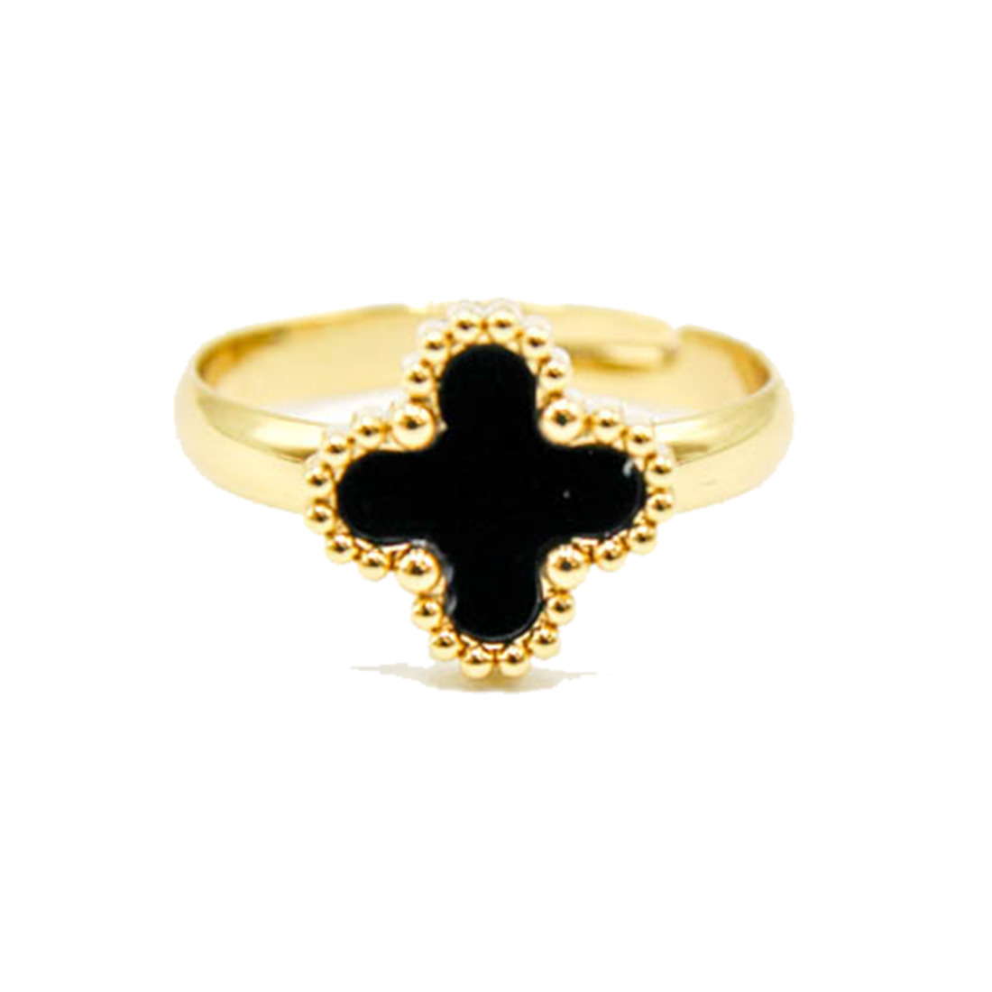 Gold Black Clover Ring