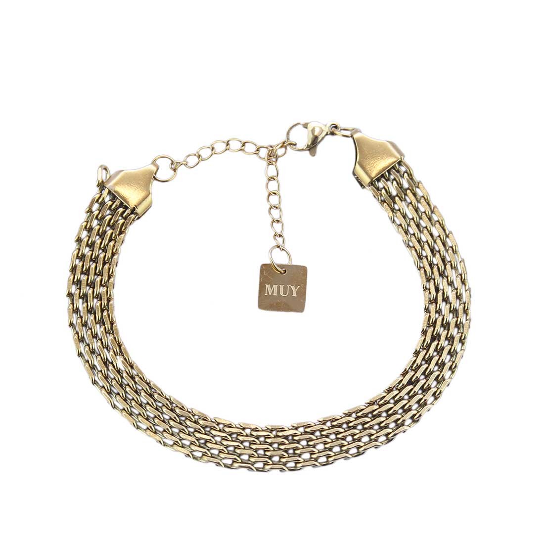 Gold-toned multi-strand bracelet.