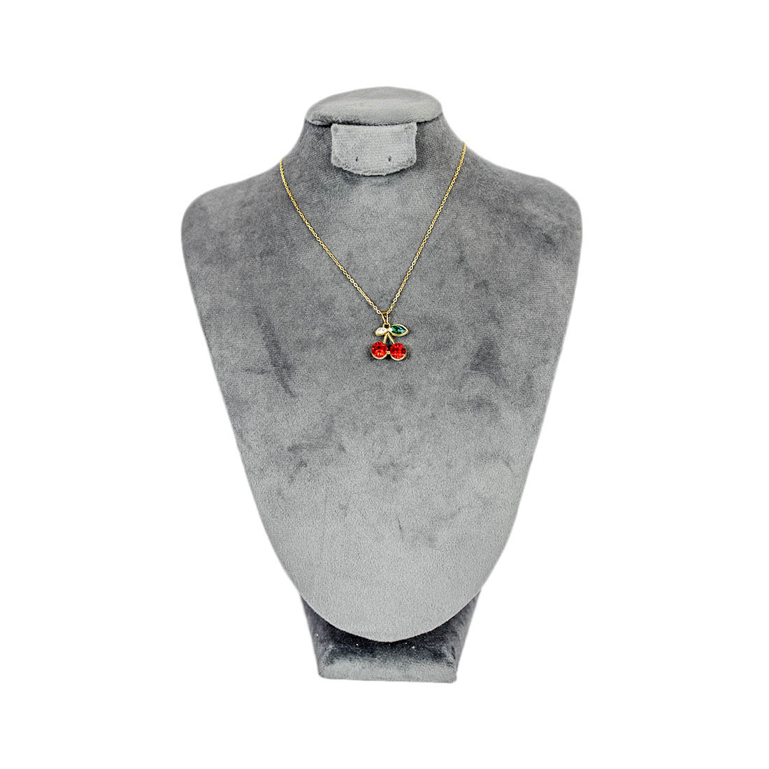 Gold Cherry Pendant Necklace