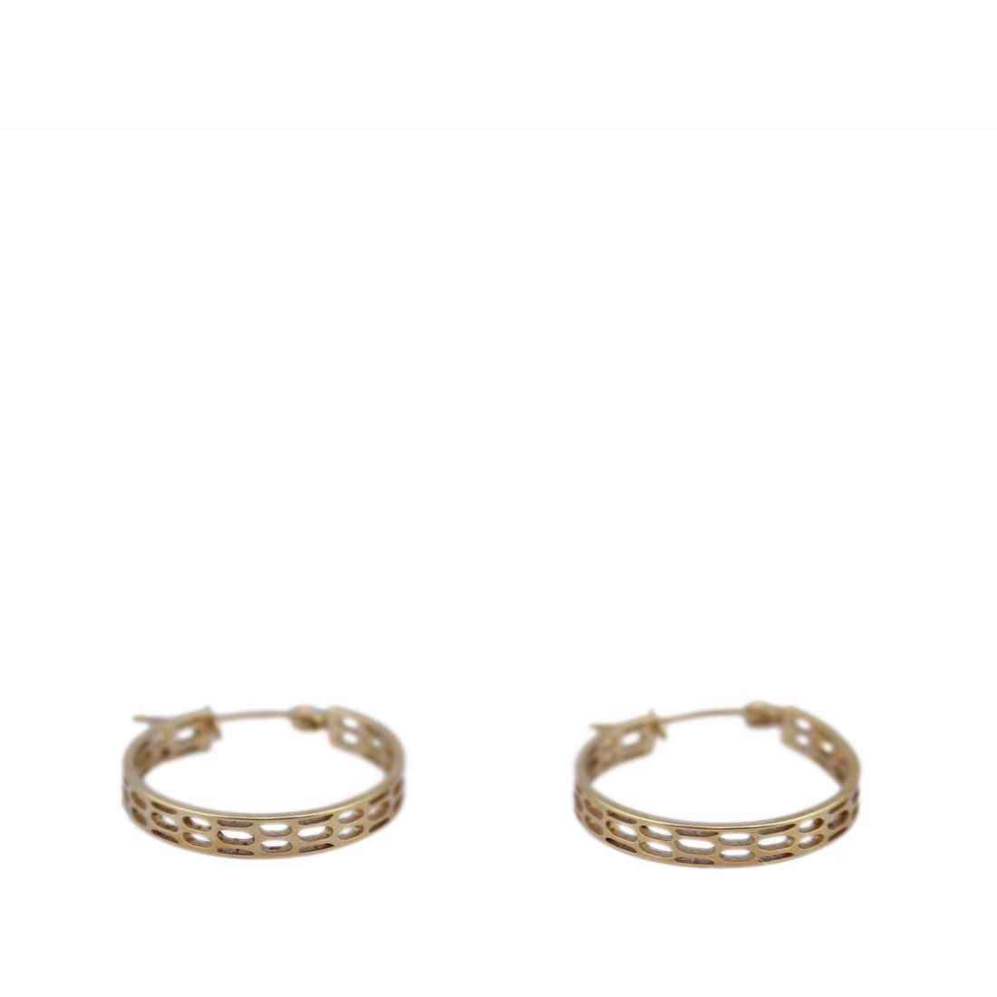 Hoop Earrings, Stainless Steel, 18k Gold Plated