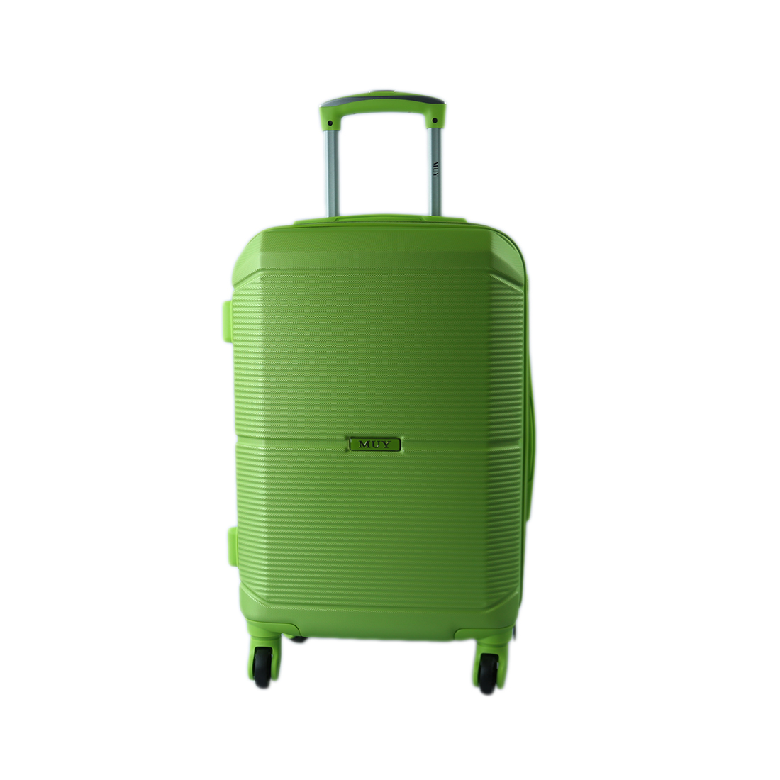 Green Hard-shell suitcase with four spinner wheels