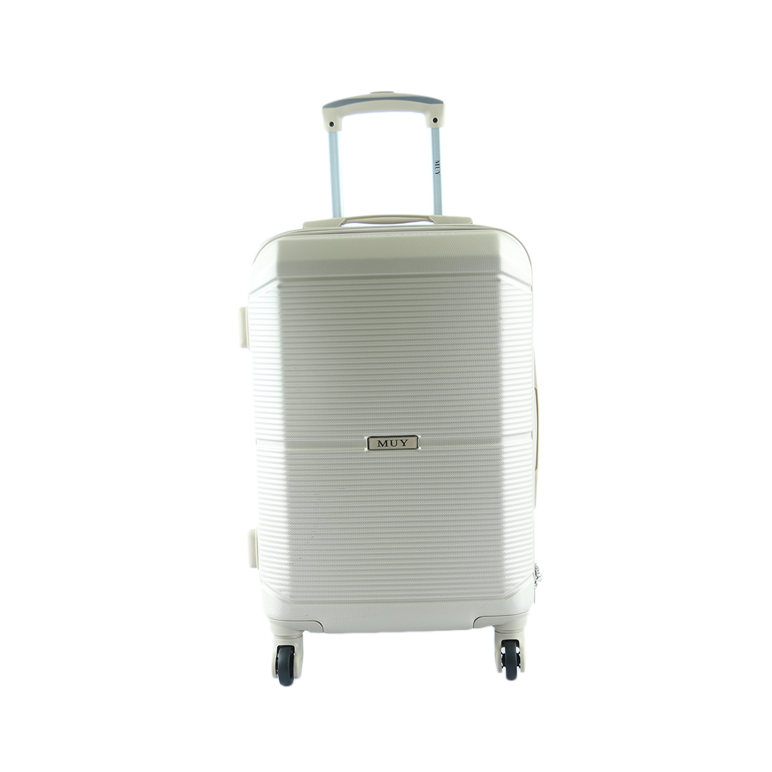 Rose Gold Hard-shell suitcase with four spinner wheels