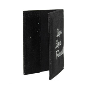 Fancy Travel Print Glitter Purse