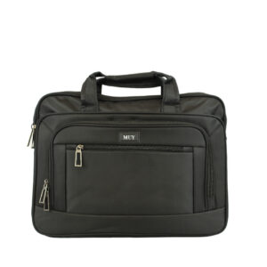 Suitcase with several pockets and strap