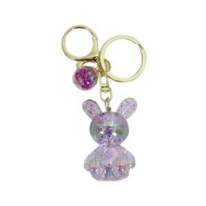 Metallic Bear Design Keychains