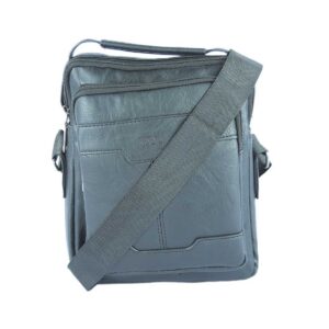 Textured Cross bag with front pocket and zip closure.