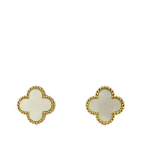 S. Steel Clover Stud Earrings