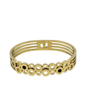 S. Steel Bangle With Circle Design Bracelets