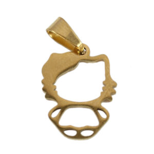 S. Steel Golden hello kitty outline