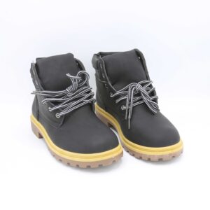 Lace-Up Boot With Padded Collar and Rugged Sole