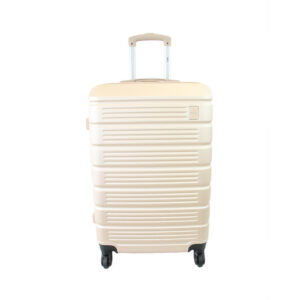 Lightweight hard shell suitcase with smooth spinner wheels