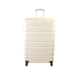 Lightweight hard shell suitcase with smooth spinner wheels