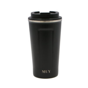 Insulated travel coffee mug with spill-resistant lid - 500ML