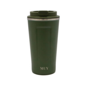 Insulated travel coffee mug with spill-resistant lid - 500ML
