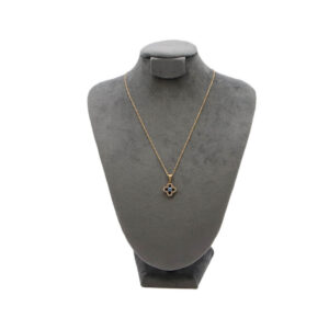 Stainless steel pendant necklace.