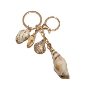 Decorative multi-charm keyring.