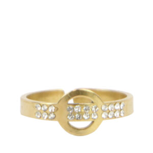 Adjustable stainless steel ring with a smooth finish for everyday wear.