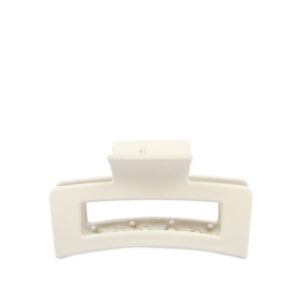 Wide rectangular hair claw with a smooth matte finish and secure everyday hold.