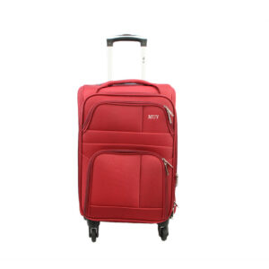 Lightweight expandable soft suitcase with smooth rolling wheels