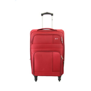 Lightweight expandable soft suitcase with smooth rolling wheels