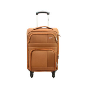 Lightweight expandable soft suitcase with smooth rolling wheels
