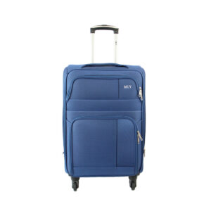 Lightweight expandable soft suitcase with smooth rolling wheels