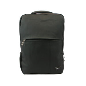 Backpack with zip top closure, front vertical stitch detail and single front pocket for everyday use.